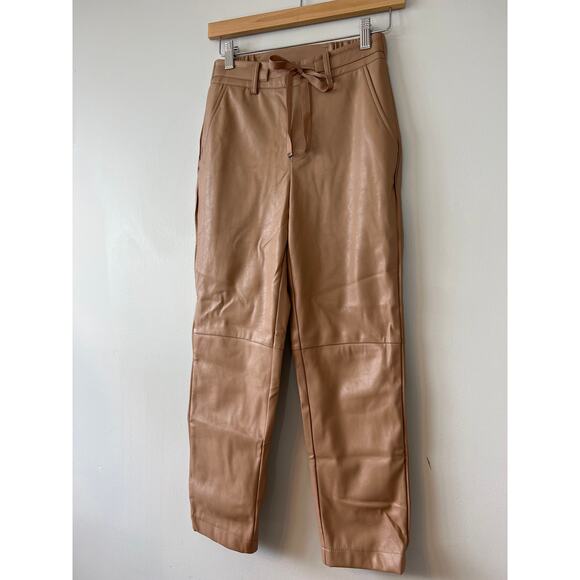 NEW Cami NYC Adene Vegan Leather Elastic Waist Pant Women's Cortado Size: XXS - Picture 3 of 9